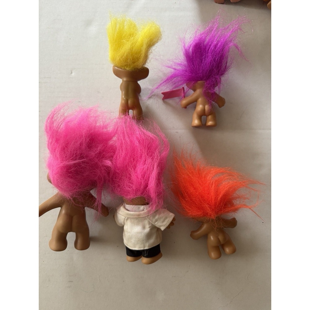 Vintage‎ Lot of 5 Russ/TNT Troll Dolls Various Colors & Sizes - Picture 2 of 4